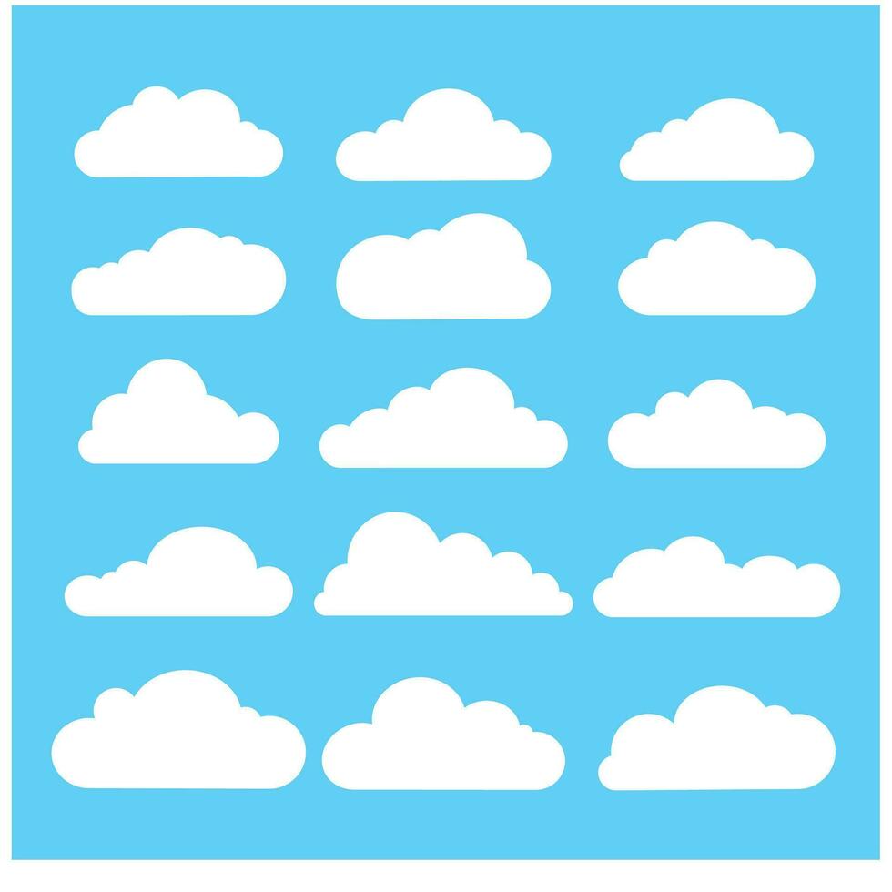 nube icono, vector ilustración, nube símbolo, logo, diferente nube conjunto