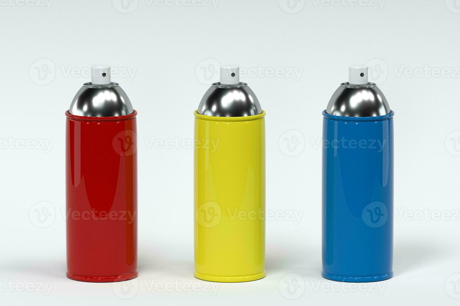 Spray can with white background, 3d rendering. photo
