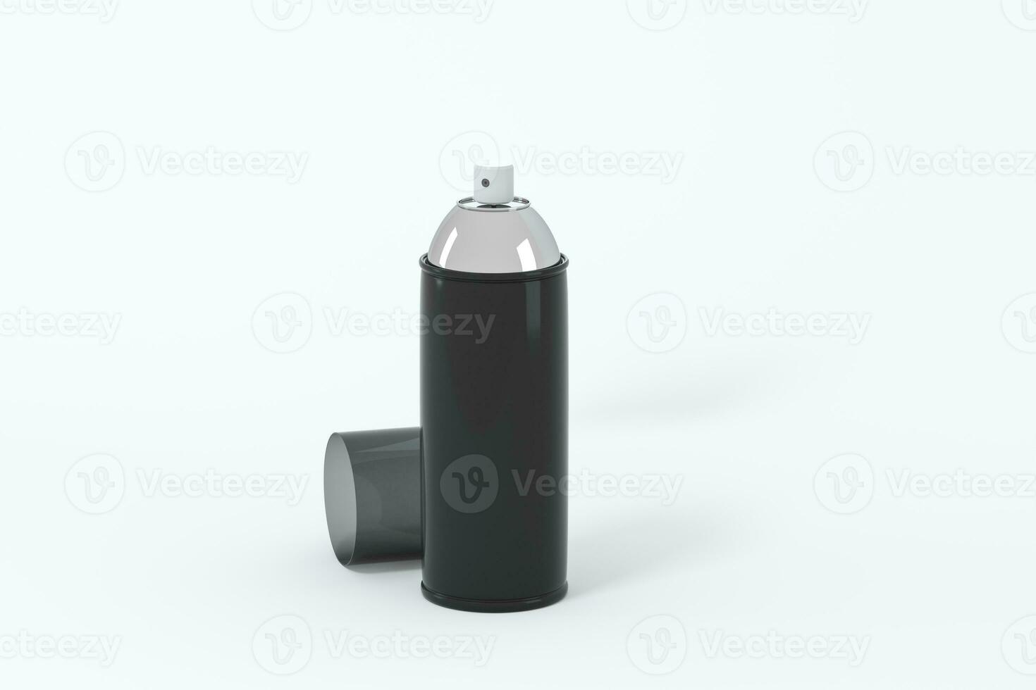 Spray can with white background, 3d rendering. photo