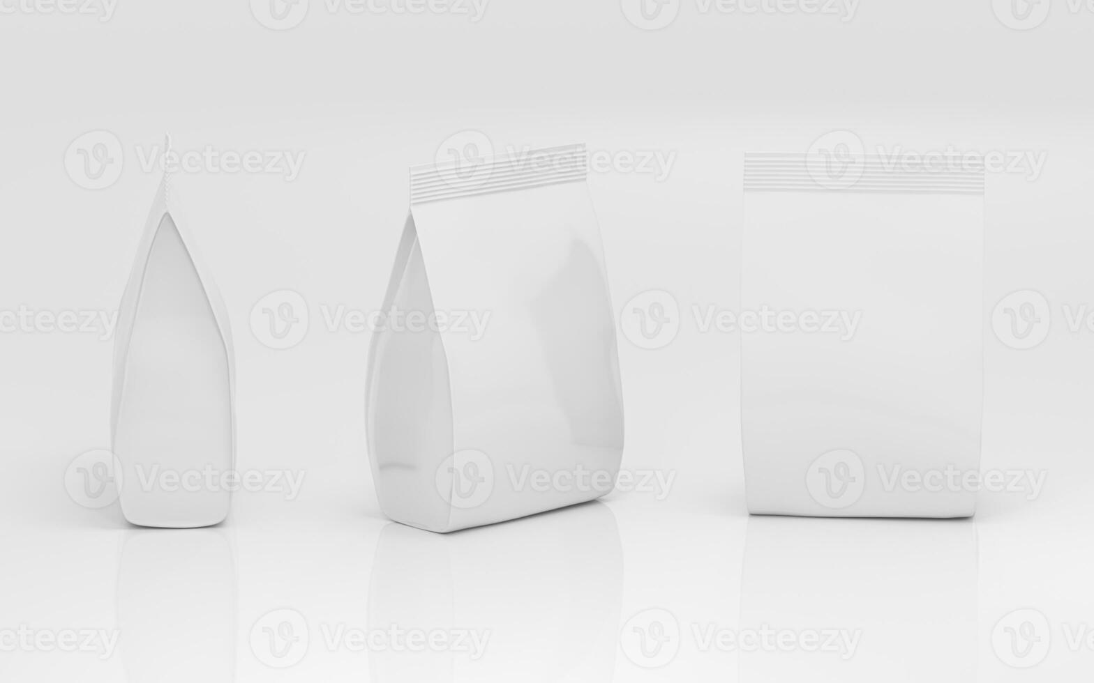 White blank branding package bag, 3d rendering. photo