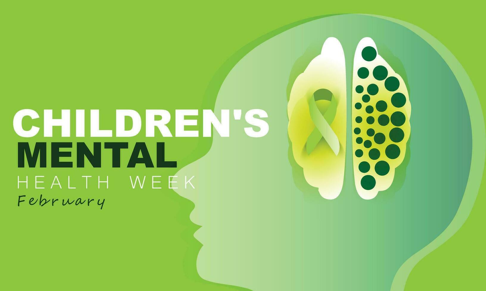 Children's Mental health week. background, banner, card, poster, template. Vector illustration.