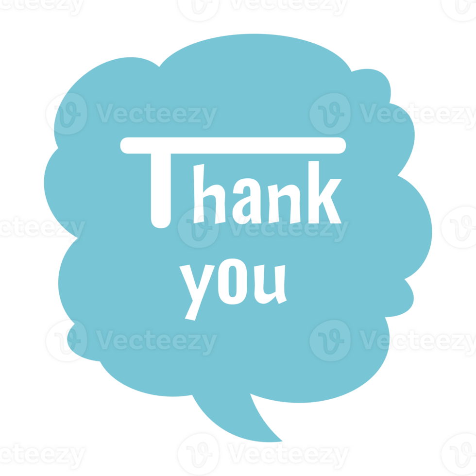 Thank You Set Small Talk Dialogue Flat Color Style png