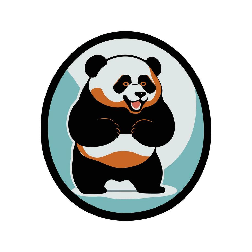 Vector Cute Panda logo.