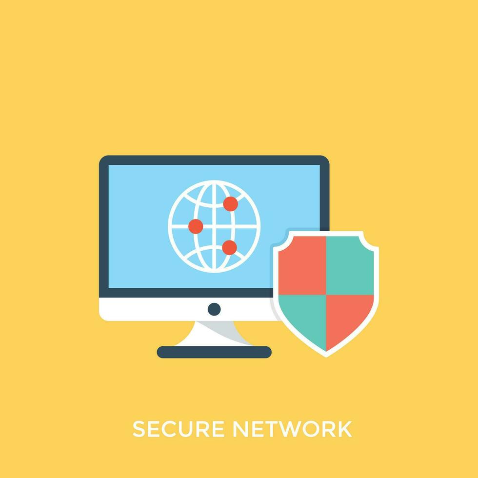 Internet Security Flat Icon vector