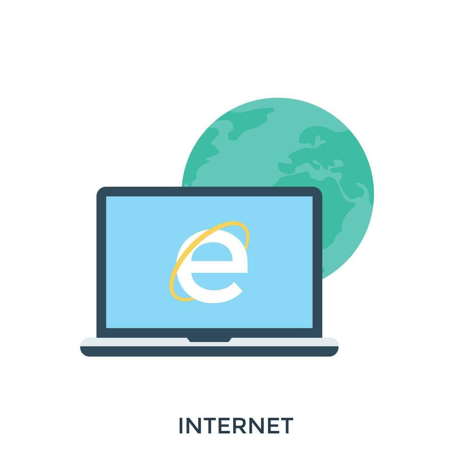 Web Technology And Security Flat Icons Set vector