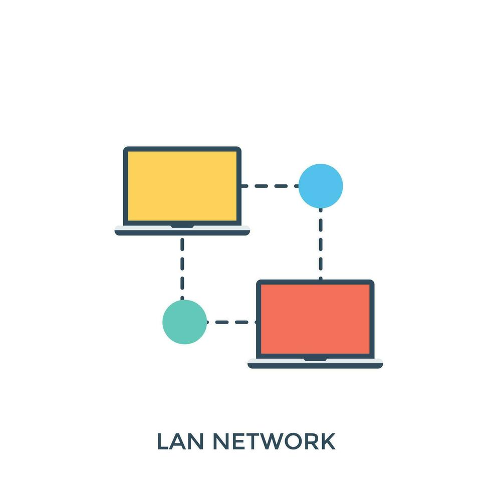 Web Technology And Security Flat Icons Set vector