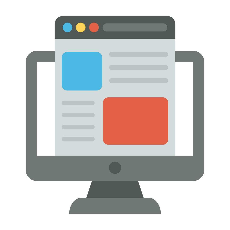 Web Design and UI, UX Flat Icons vector