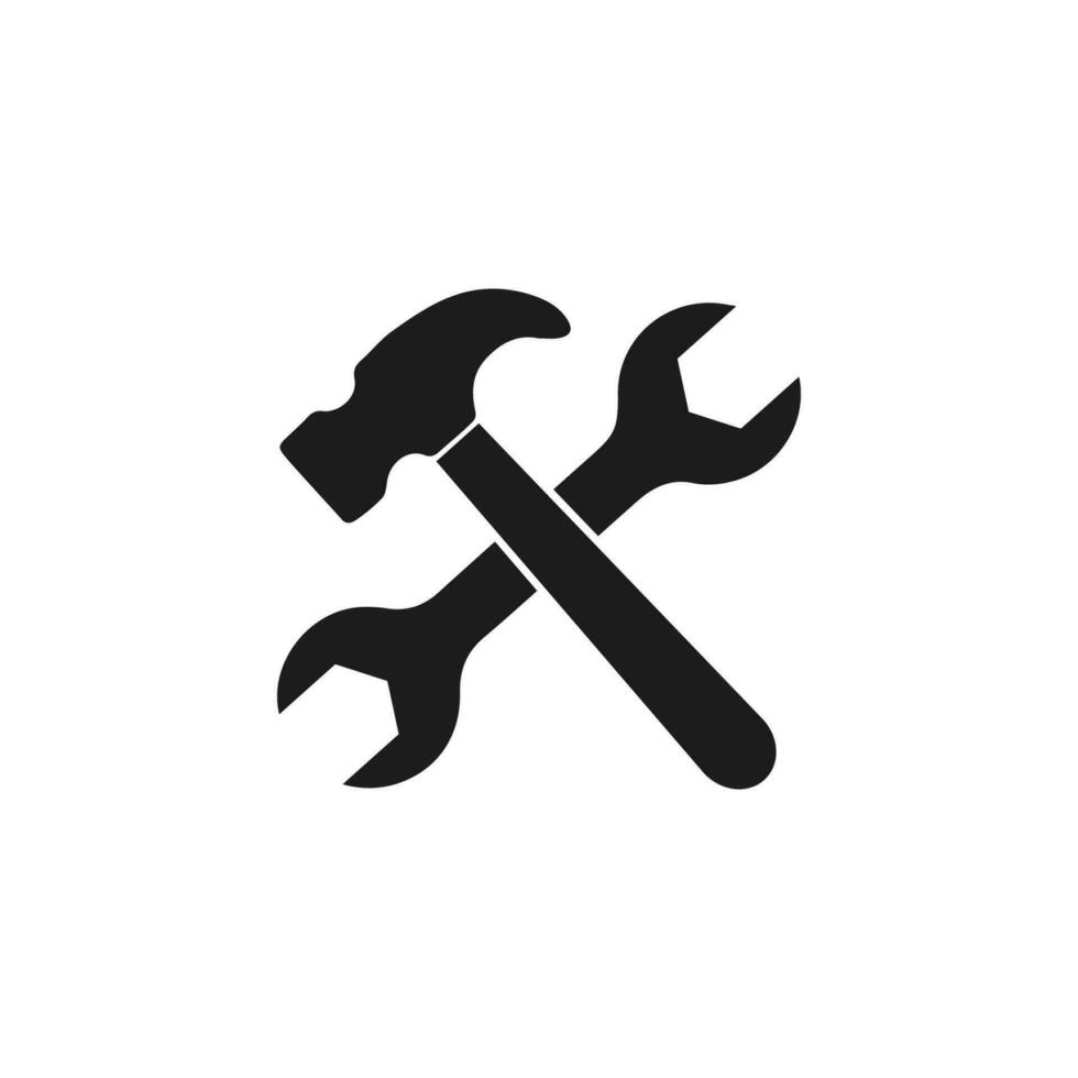 auto repair icon. solid glyph style icon. vector