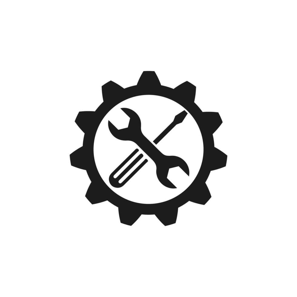 auto repair icon. solid glyph style icon. vector