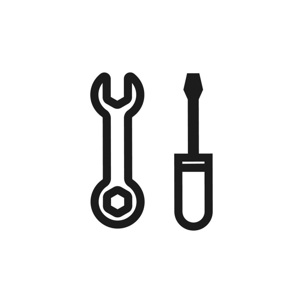 auto repair icon. solid glyph style icon. vector