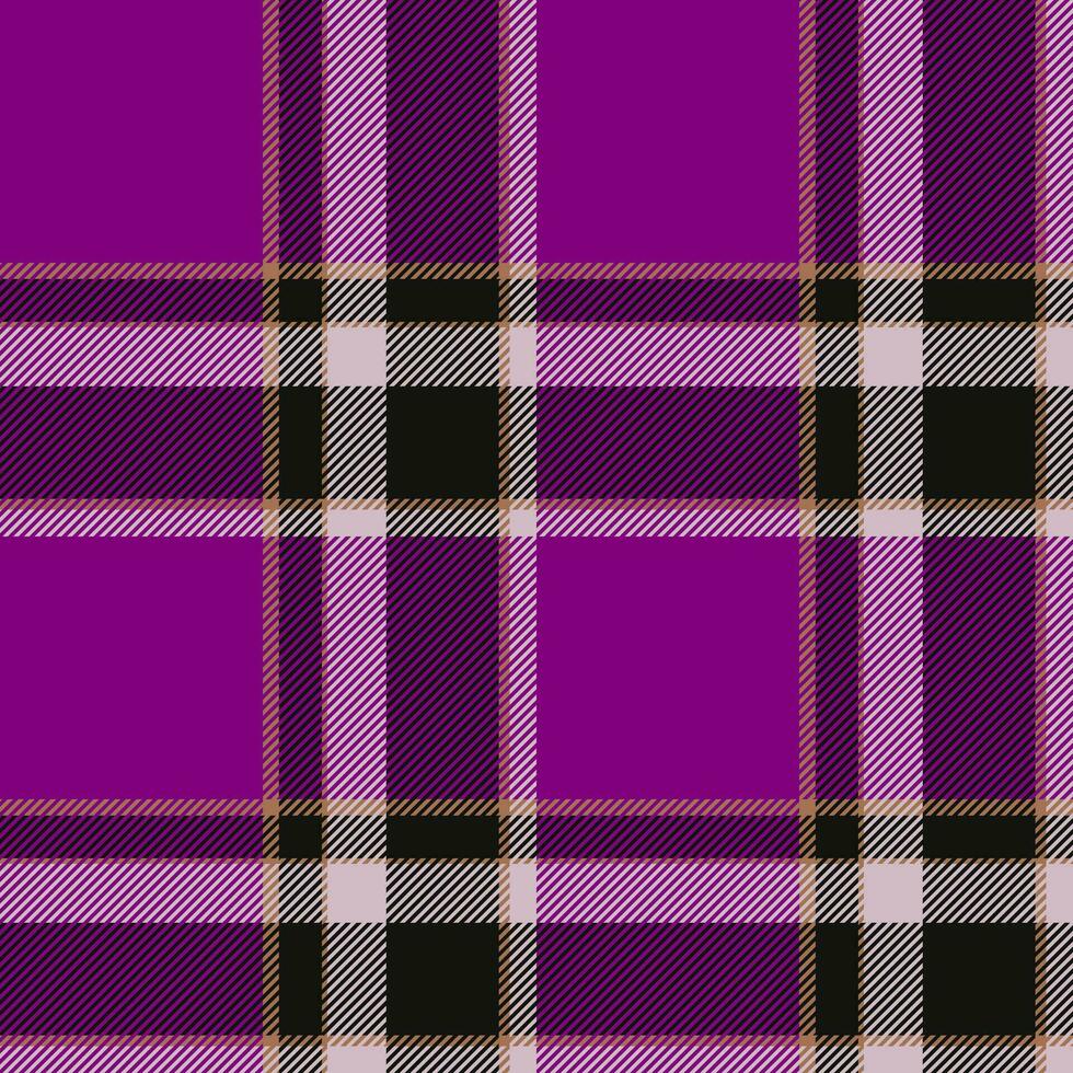 Plaid seamless pattern. Check fabric texture. Vector textile print.