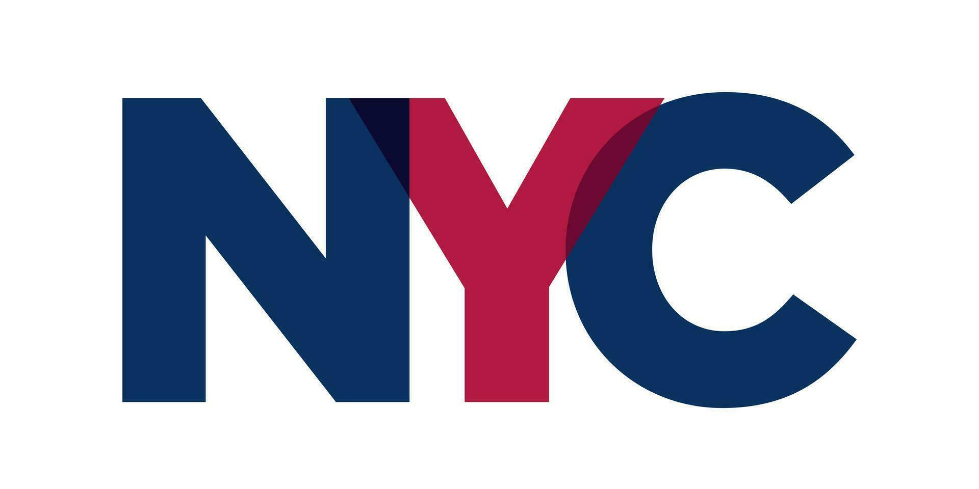 NYC, New York City, USA typography slogan design. America logo with