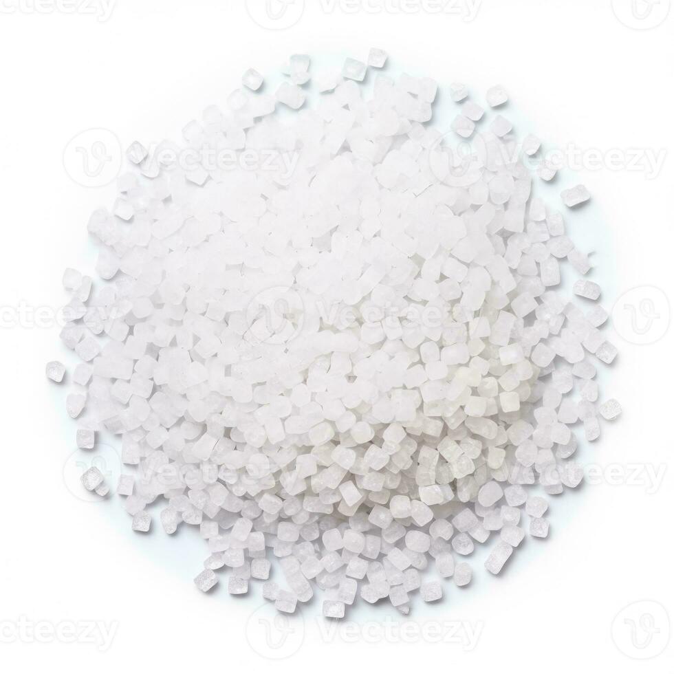Saccharin isolated on white background top view photo