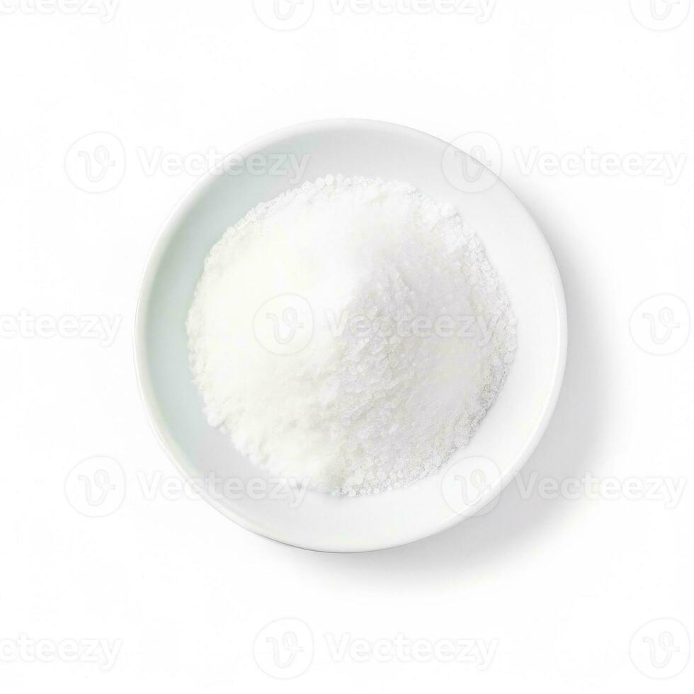 Aspartame isolated on white background top view photo