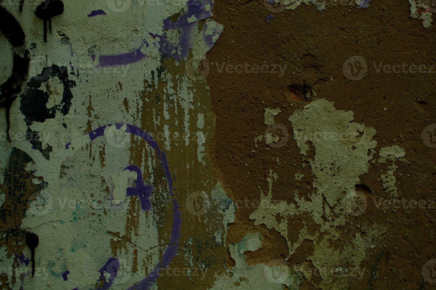 Grungy old dingy brown damaged wall background photo