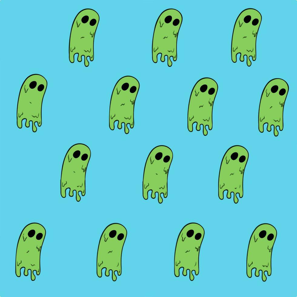 Slime Monster Pattern Background. Vector Illustration.