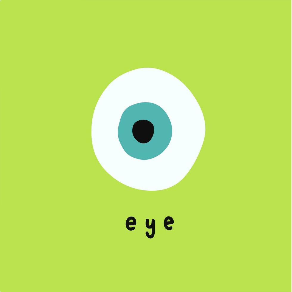 monstruo ojo símbolo. social medios de comunicación correo. vector ilustración.