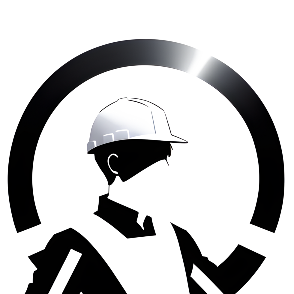 Hard Working Man Silhouette Ai Generative png