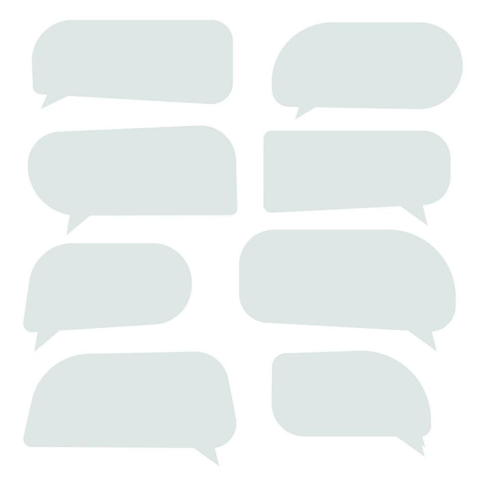 Set speech bubbles on white background. chat box or chat vector square and doodle message or communication icon Cloud speaking for comics and minimal message dialog