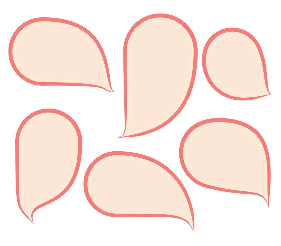 Set speech bubbles on white background. chat box or chat vector square and doodle message or communication icon Cloud speaking for comics and minimal message dialog