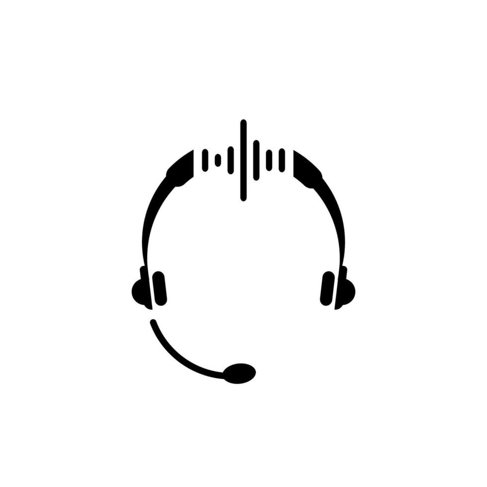 Headset icon, Headset logo. vector illustration logo template for many purpose. Isolated on white background
