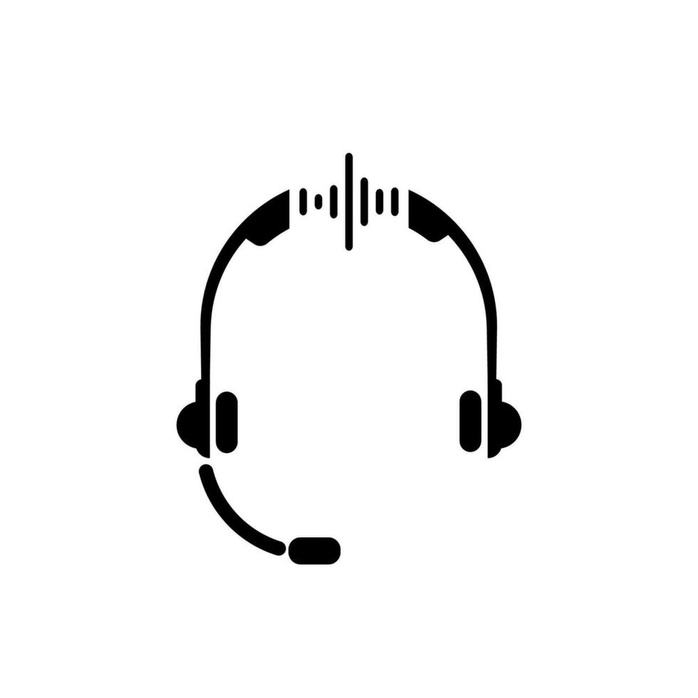 Headset icon, Headset logo. vector illustration logo template for many purpose. Isolated on white background