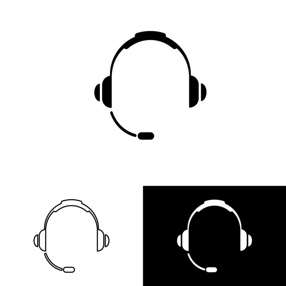 auriculares icono, auriculares logo. vector ilustración logo modelo para muchos objetivo. aislado en blanco antecedentes