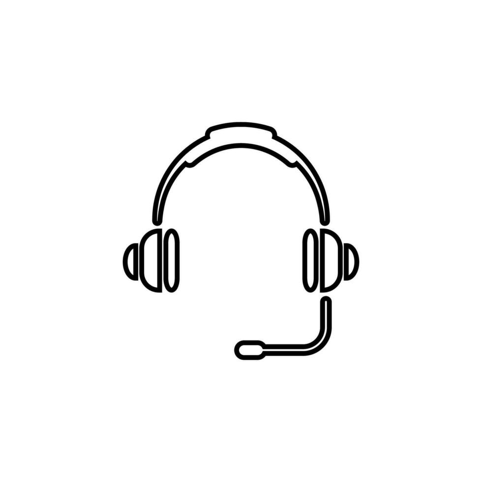 Headset icon, Headset logo. vector illustration logo template for many purpose. Isolated on white background