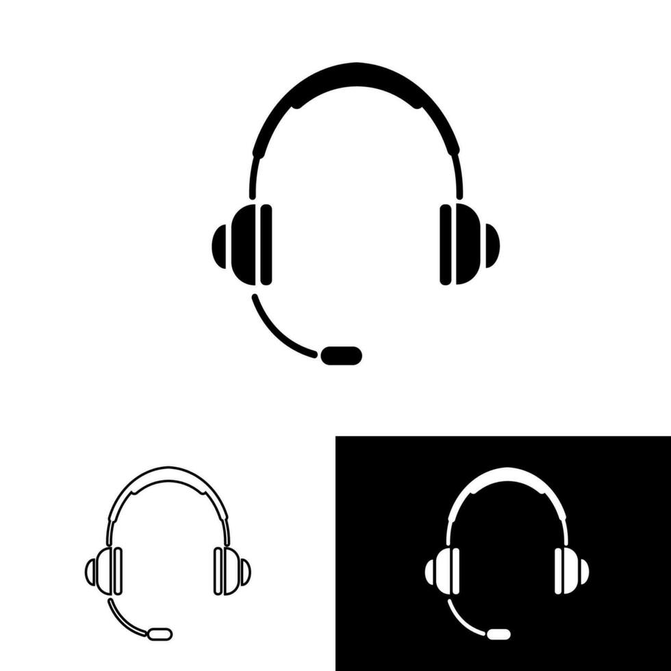 Headset icon, Headset logo. vector illustration logo template for many purpose. Isolated on white background