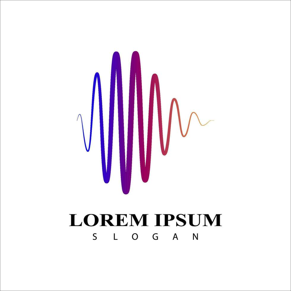 Sound waves vector illustration design template