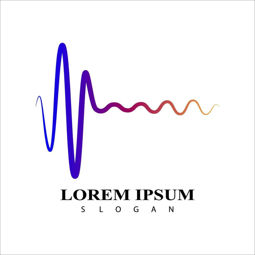 Sound waves vector illustration design template