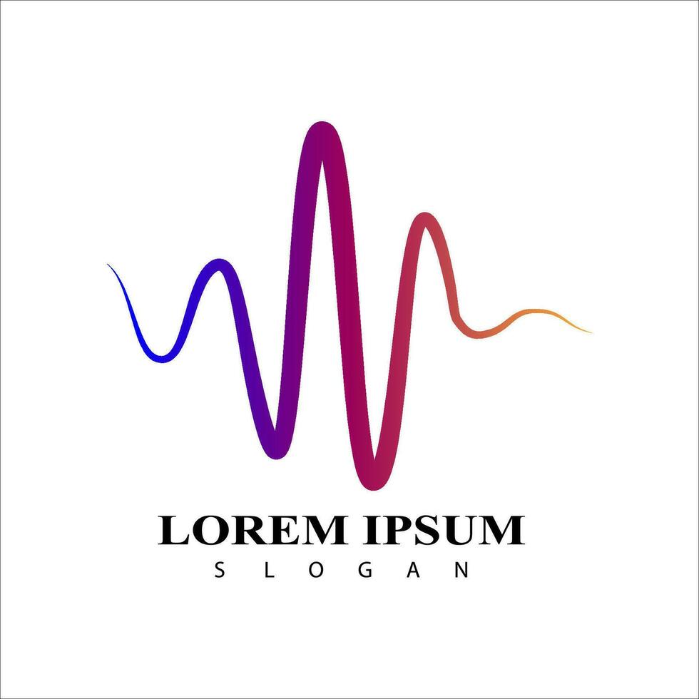 Sound waves vector illustration design template