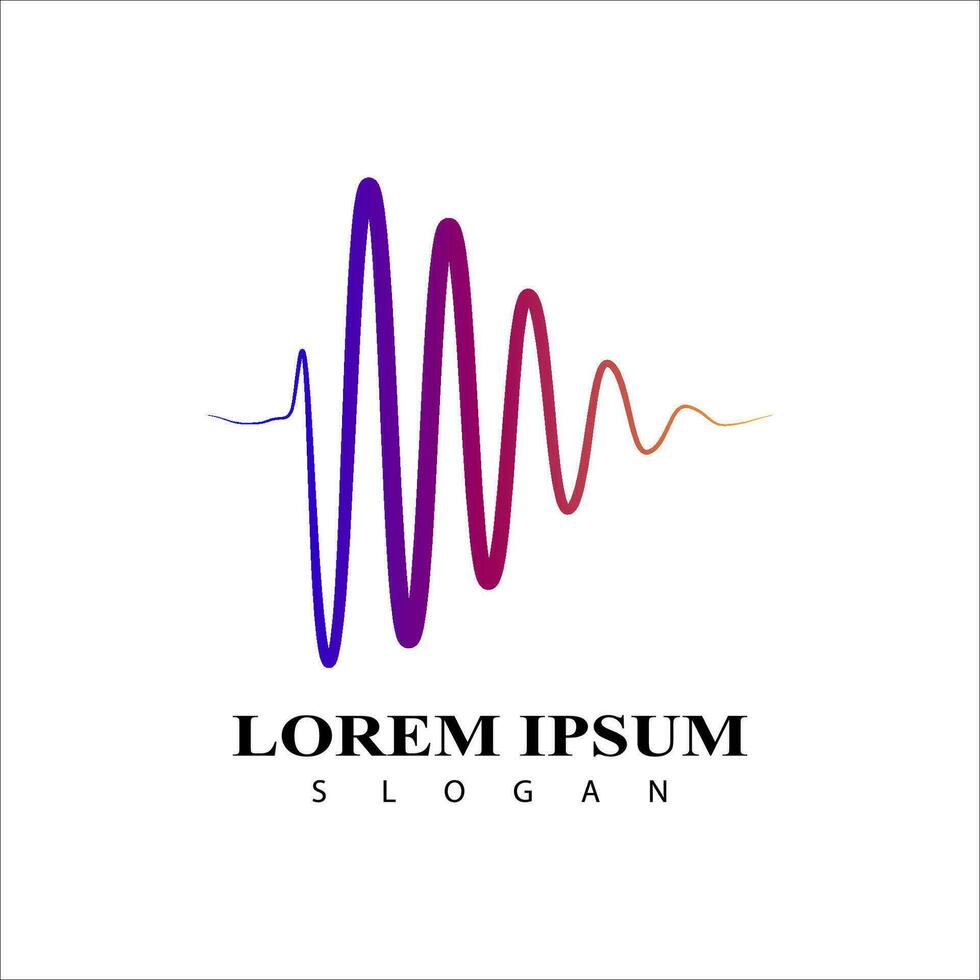 Sound waves vector illustration design template