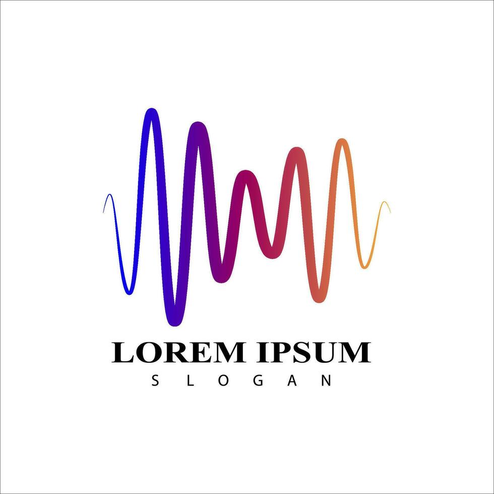 Sound waves vector illustration design template