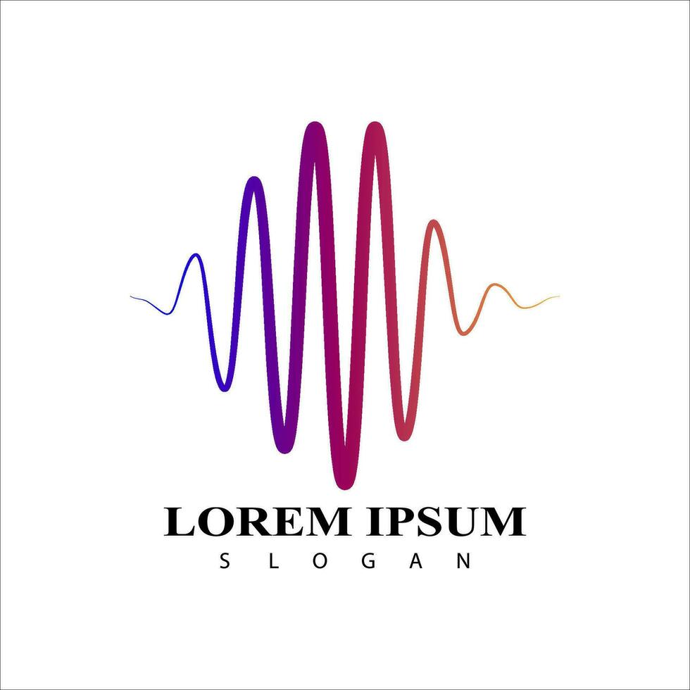 Sound waves vector illustration design template