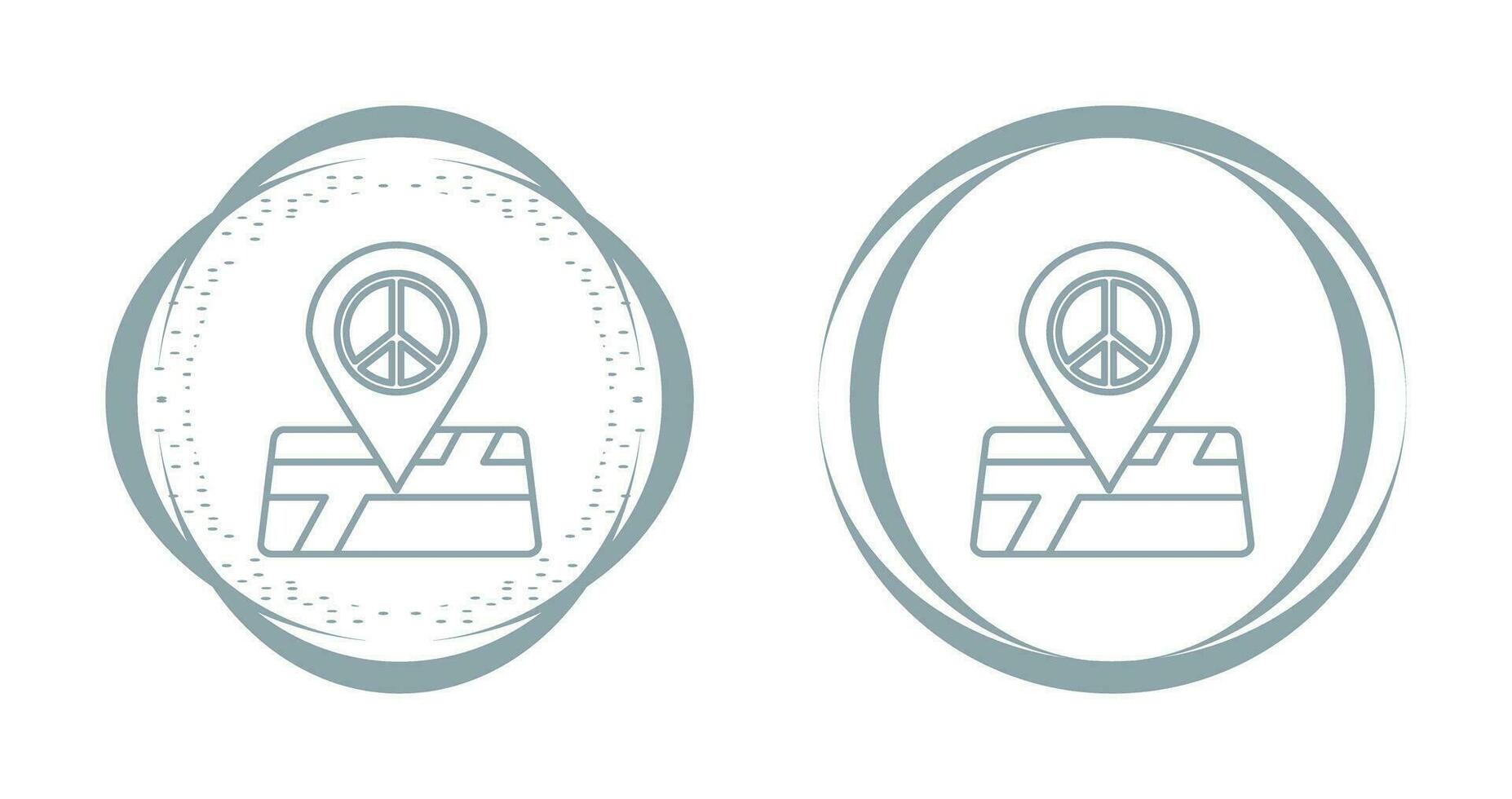 Peace Location Vector Icon