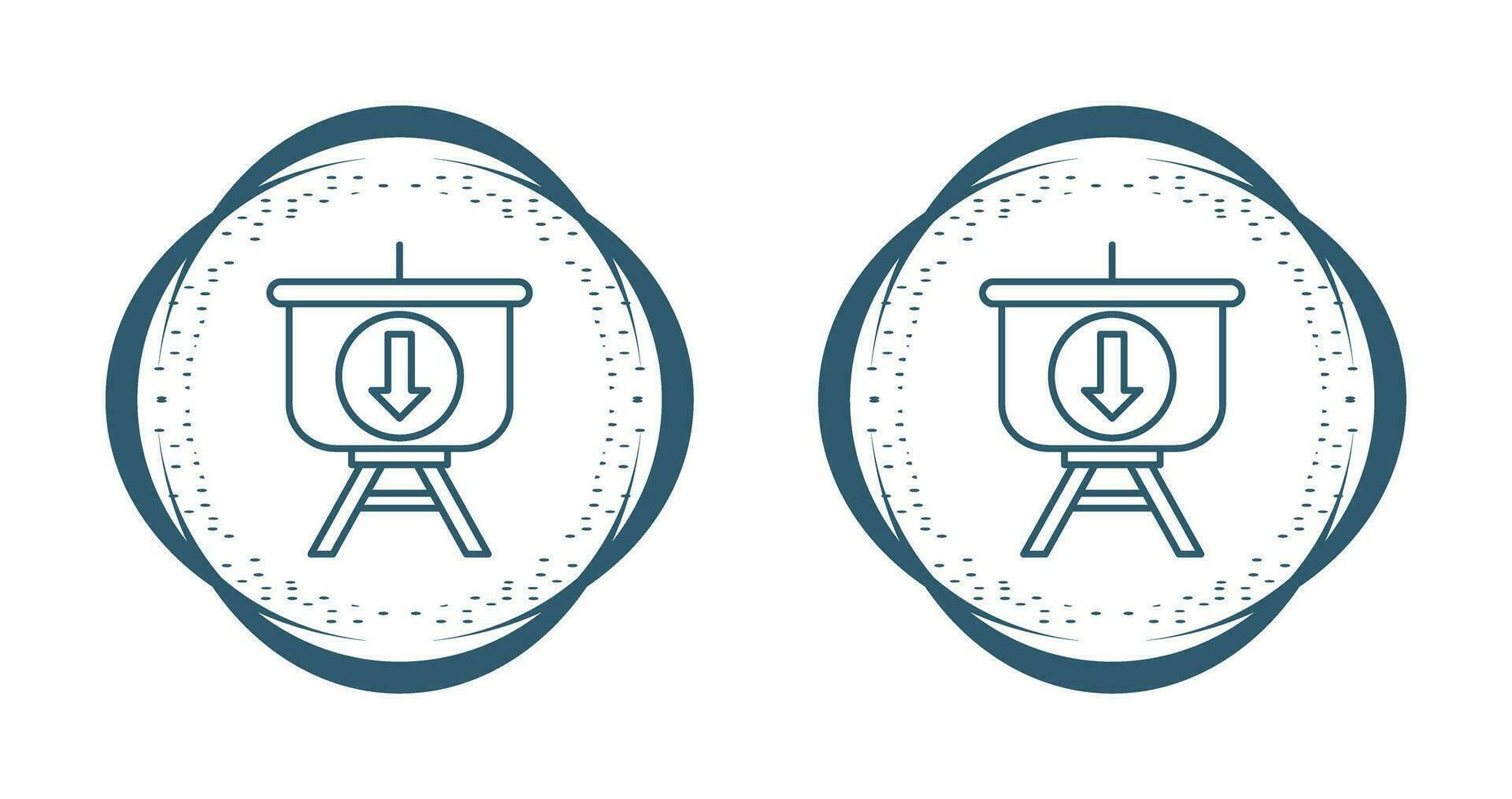 Downloading Presentation Vector Icon