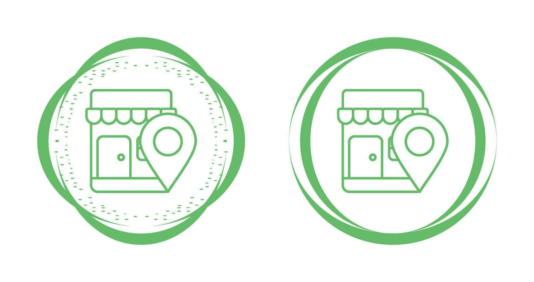 Shop Location Vector Icon