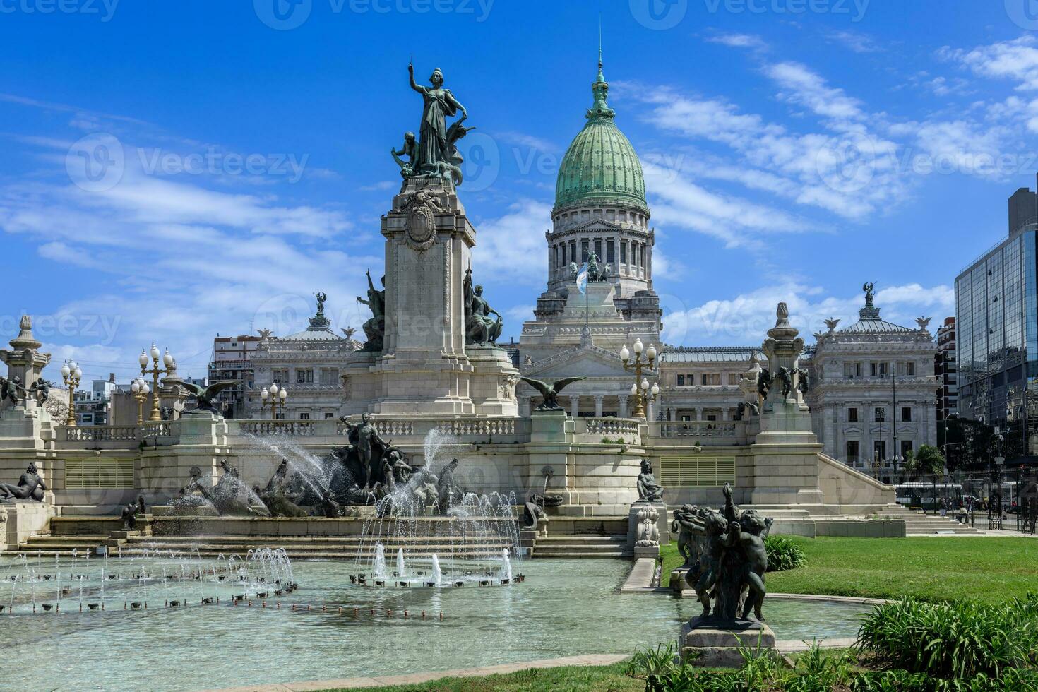 Buenos Aires, National Congress palace building in historic city center photo