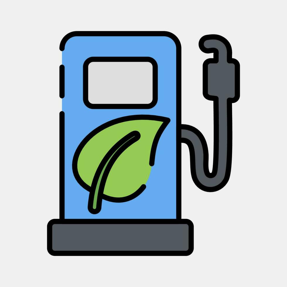 Icon bio fuel. Ecology and environment elements. Icons in filled line style. Good for prints, posters, logo, infographics, etc. vector