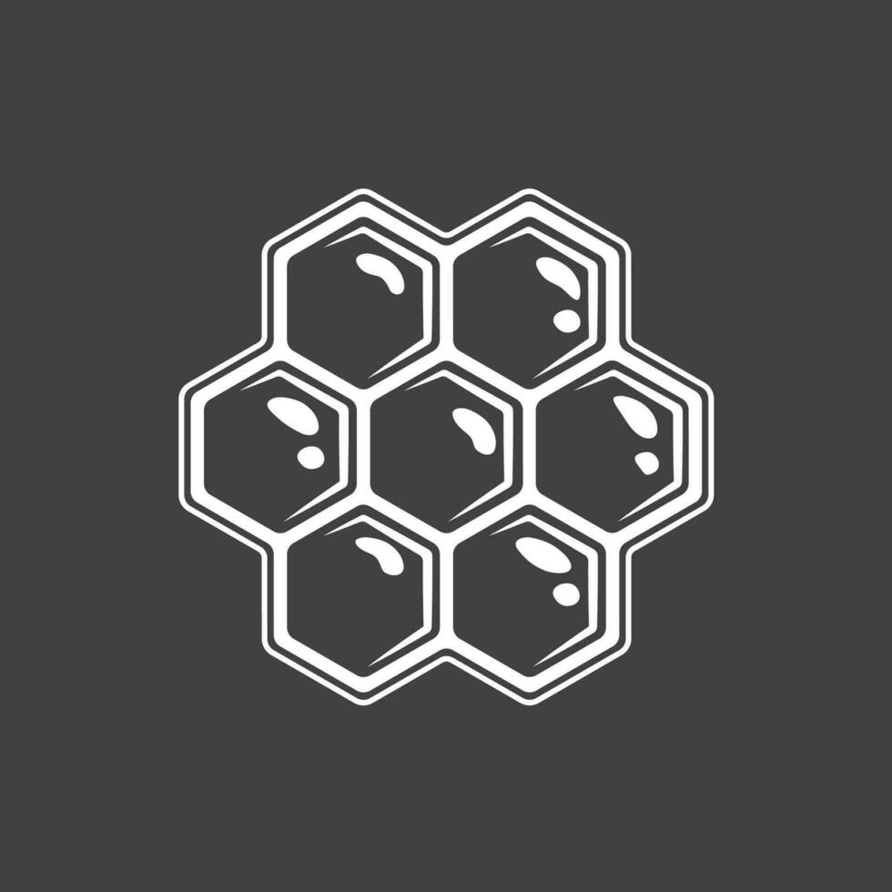 Honeycomb isolated on black background vector