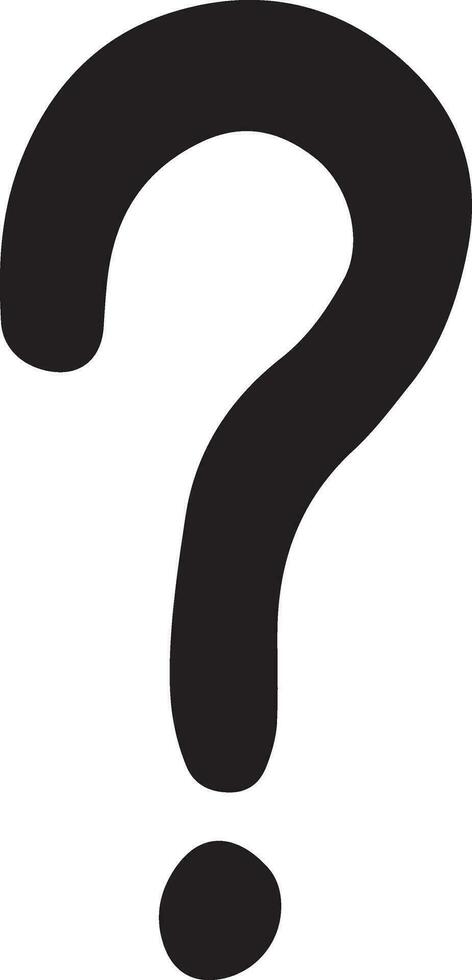 question mark hand drawn vector