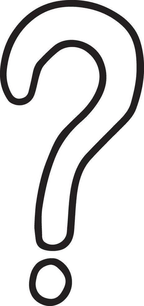 question mark hand drawn vector