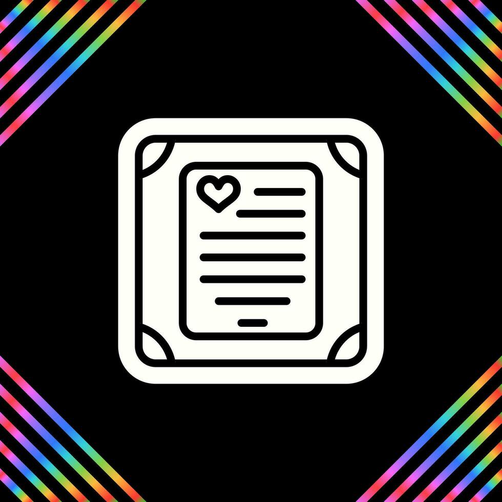 Love poem in a frame Vector Icon