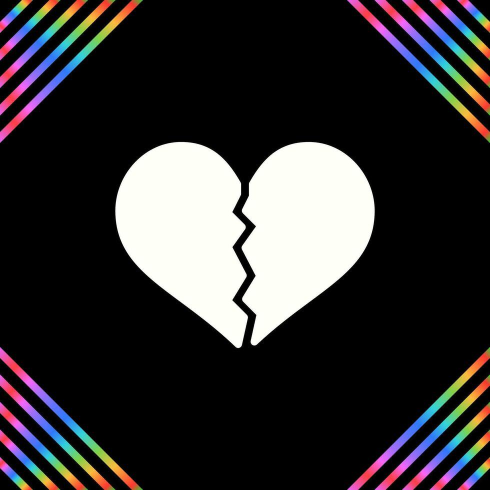 Broken Heart Vector Icon