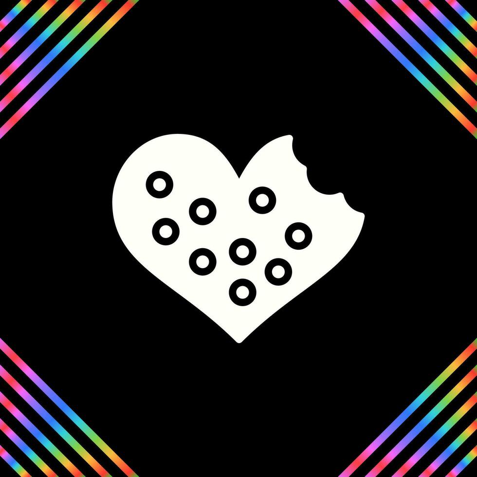 Heart shaped cookies Vector Icon