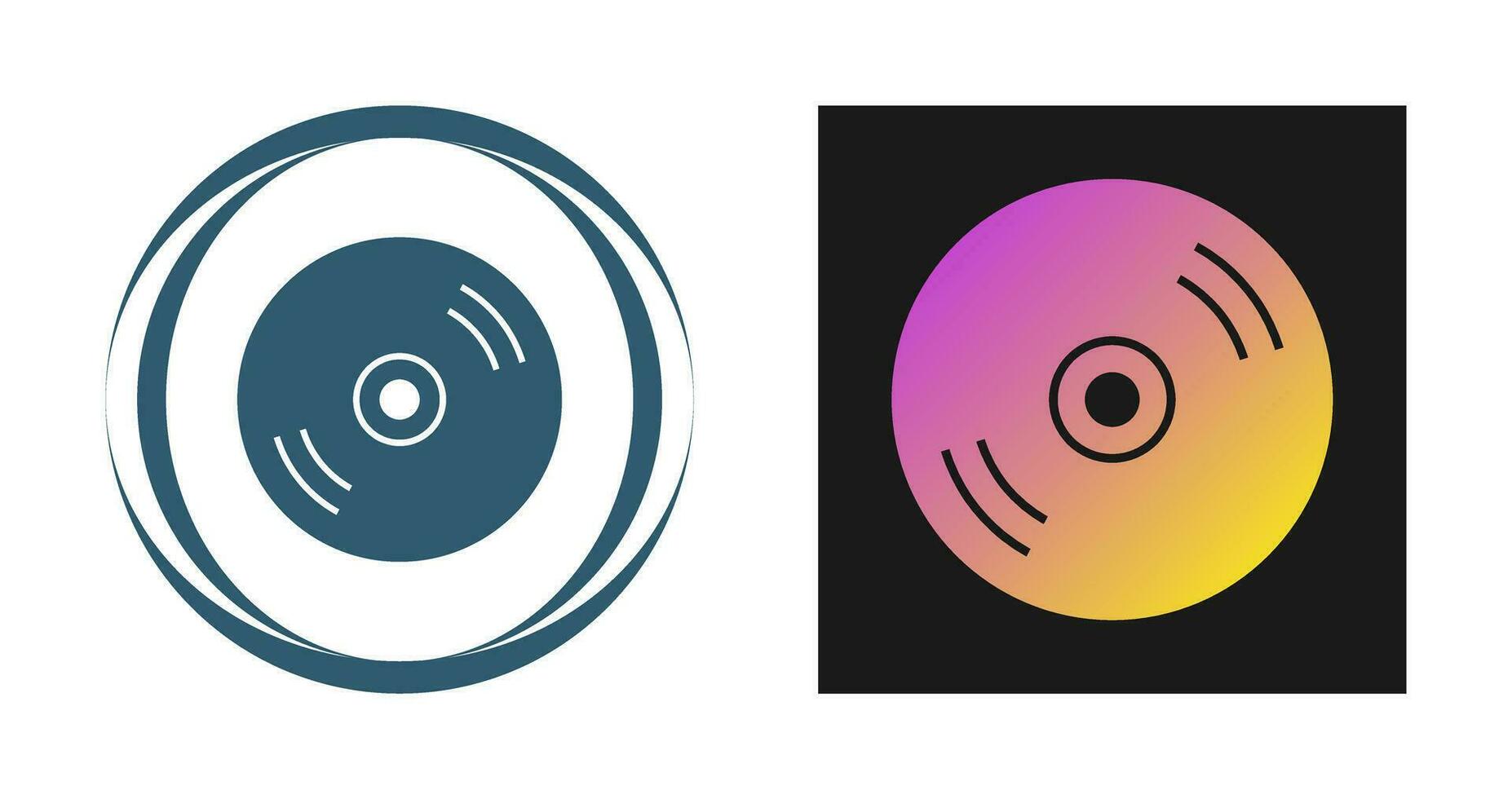 icono de vector de disco compacto