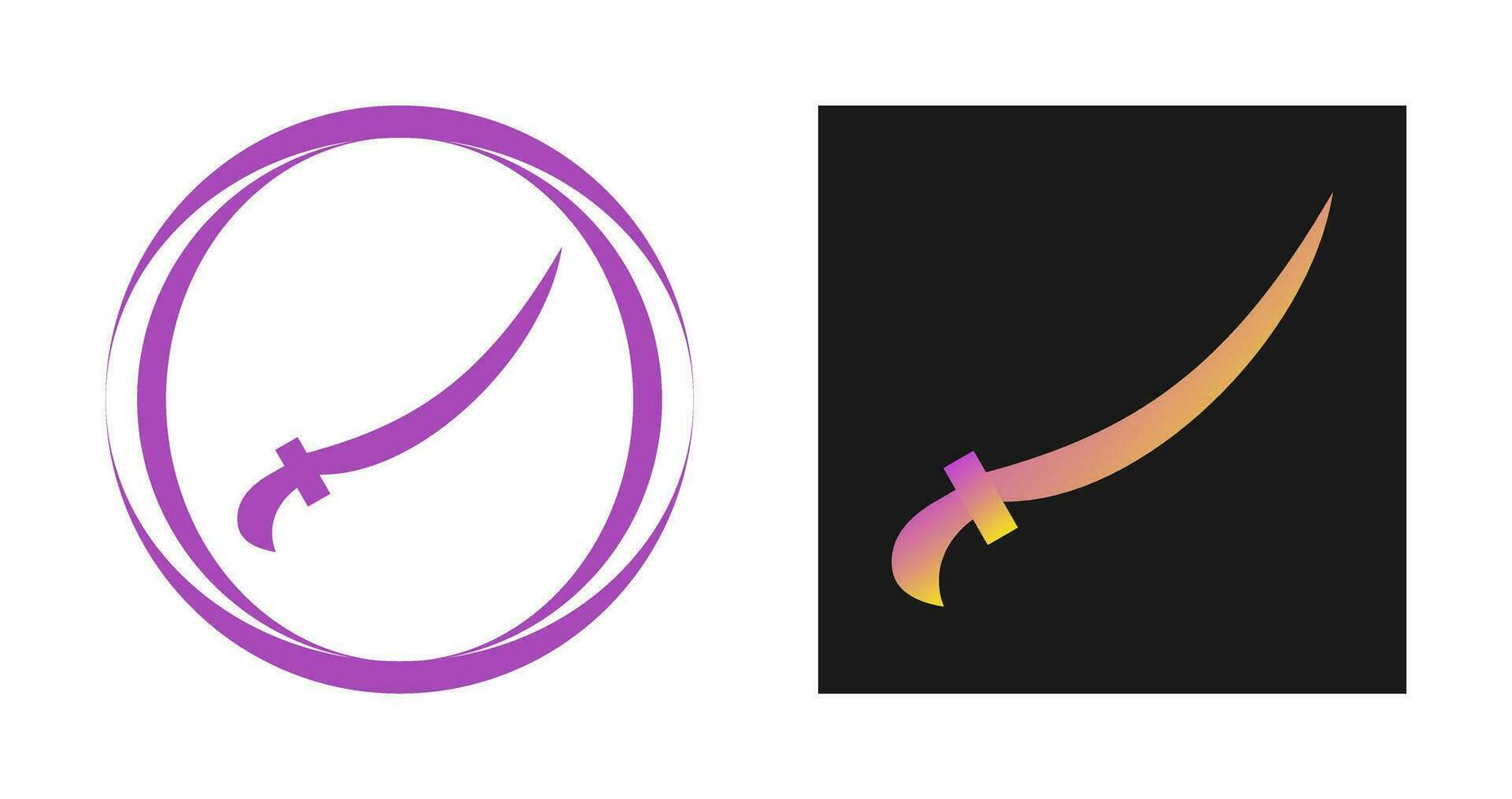 Arabic Sword Vector Icon