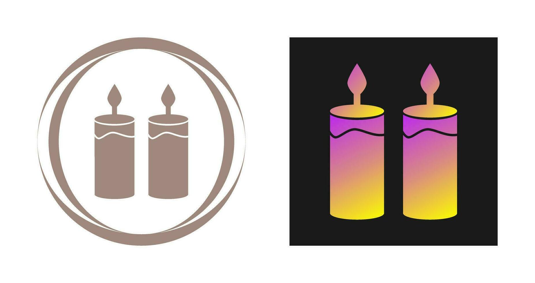 Two Candles Vector Icon