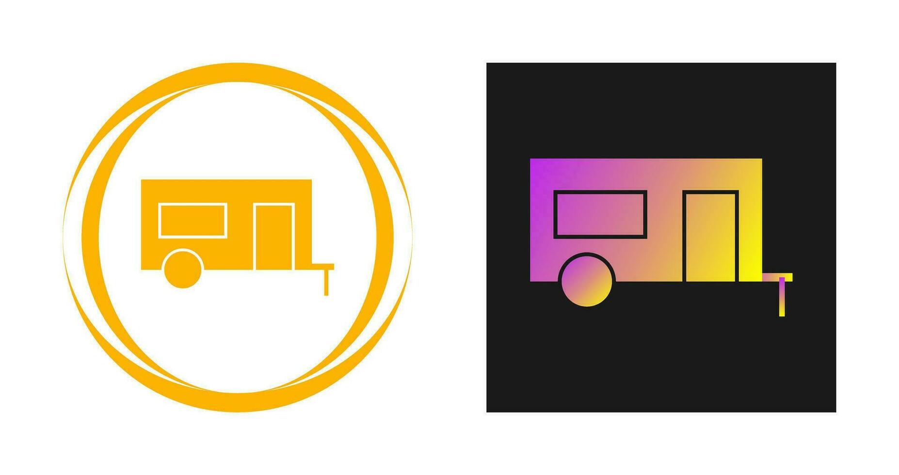 Camping Trailer Vector Icon